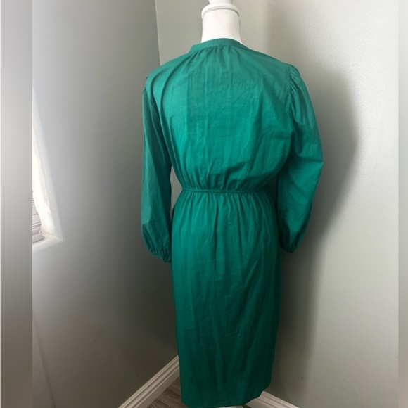 J. Crew Vibrant Green Long Sleeve Dress - Picture 4 of 7